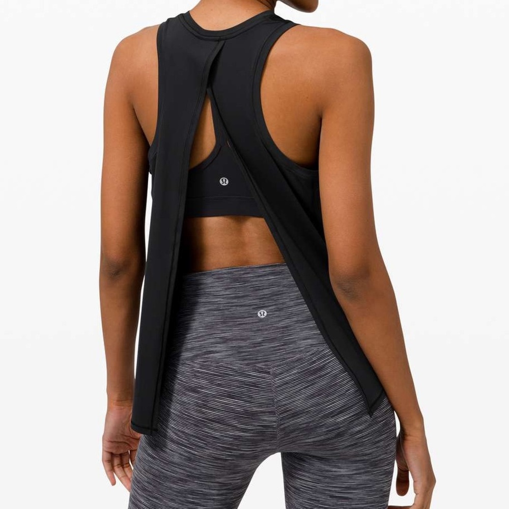 lululemon athletica Black Open-Back Tank Top
